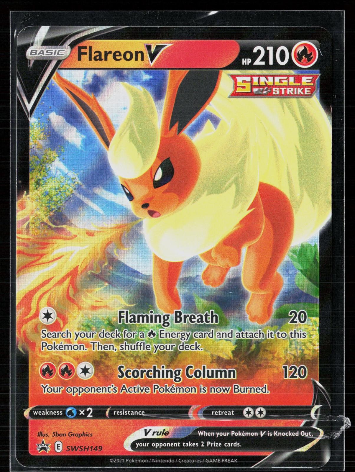 Flareon V SWSH149 Promo Holo Sword & Shield Black Star Promo Pokemon NM