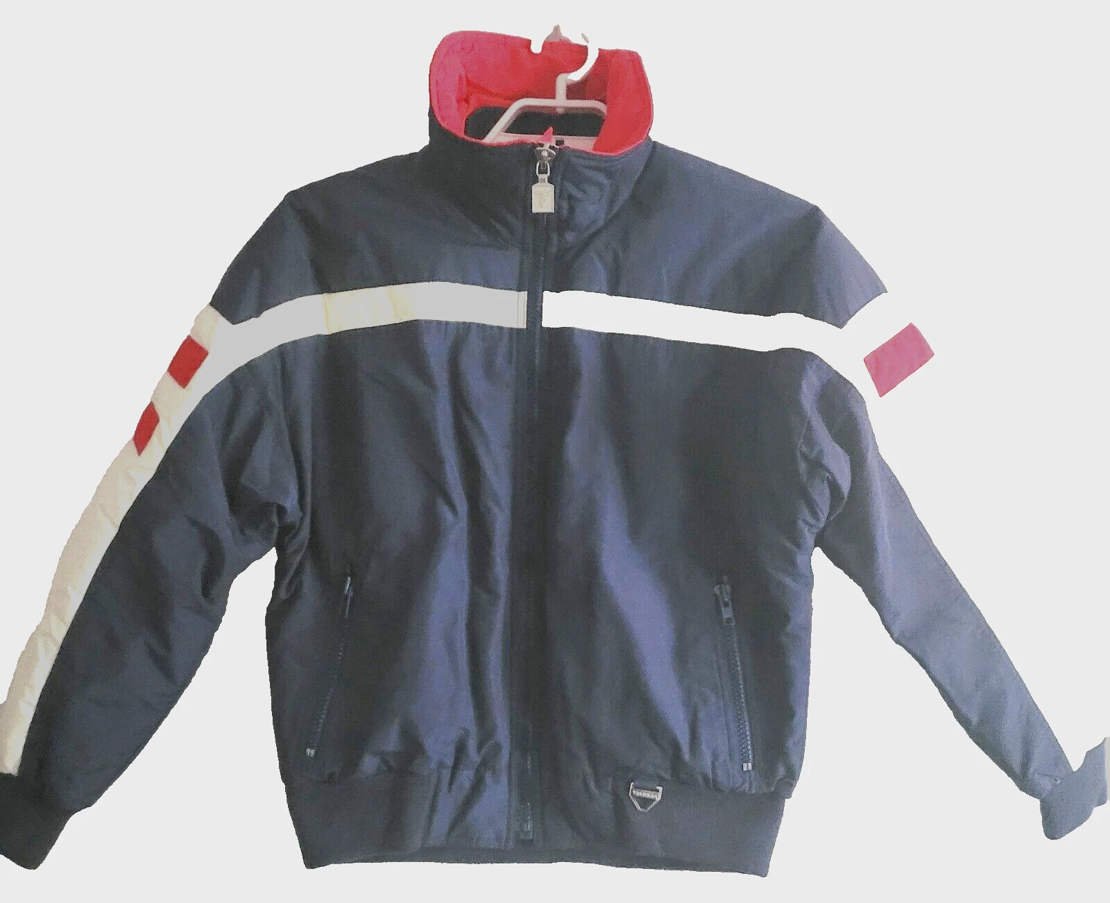Vintage 80s Tyrolia Head Down Ski Jacket Mens Small Red White Blue 80% Down Retr