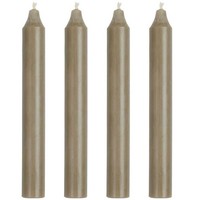 IB Laursen Stabkerze Leinengrau Rustikal Grau Ø 2,2 Cm LäNge 18 Cm 4Er Set