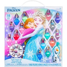 Disney Frozen Non-Toxic Peel-Off Nail Polish Set with Shimmery and Opaque Col...