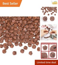 Augshy 200 Rustic Christmas Jingle Bells, 2/5 Inches Metal 0.4 Inch, Rusty