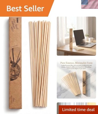 25PCS Natural Rattan Reed Diffuser Sticks - 10 Inch Elegant Aroma Enhancers