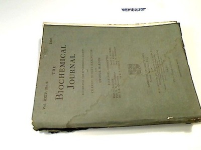 The Biochemical Journal, Vol. XXIV, No.6, 1930 Dudley, Harold Ward and Arthur Ha