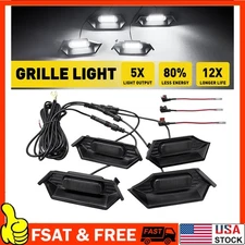 White LED Grilles Raptor Lights For 2024-2025 Toyota Tacoma TRD Off-Road & Sport