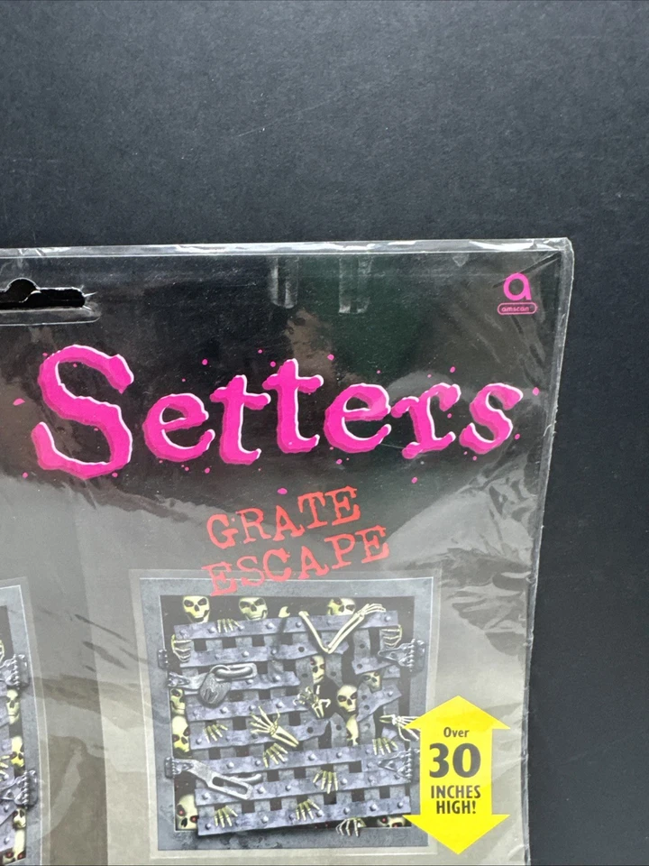 NUEVO Setters Escena Rejilla Espeluznante Escape Decoraciones Halloween 33.5” X 21.8” Foto 3 de 4