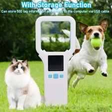 Animal Tag Reader 134.2khz 125khz RF Pet Chip Handheld ID Scanner Reader For