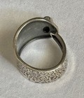 Vintage Stunning Modernist Ring 925 Blue Moonstone (Sz 6.5) 3 Grams Preowned — photo 4