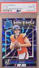 BO NIX RATED ROOKIE RETRO ROOKIE CARD - 2024 PANINI DONRUSS - GRADED PSA 10 GEM