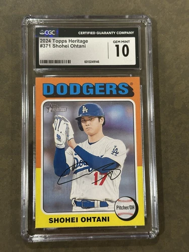 🏆💥2024 TOPPS HERITAGE SHOHEI OHTANI CGC 10 🔥GEM MINT ⚾️🏆💥 Dodgers MVP 💰💰