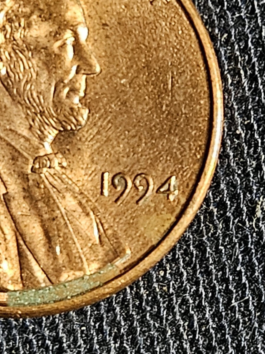 1994 Penny Errors No Mint Mark, Struck Off Center, DDO, DDR, Close