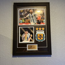 Messi Argentina Custom Photos/autograph Framed!