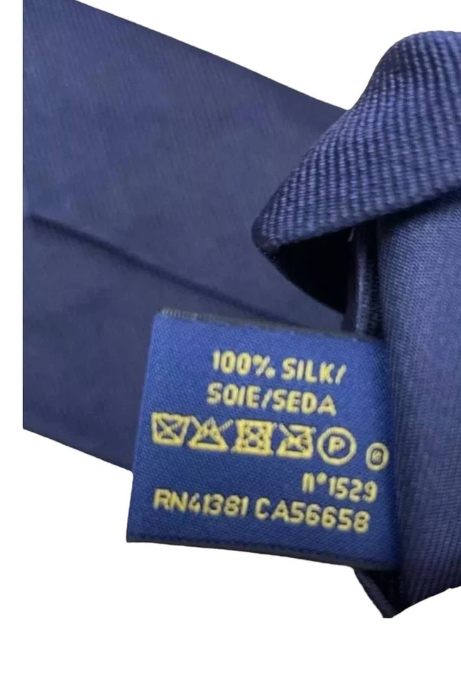 POLO Ralph Lauren US Open Men's Tie 100% Silk Navy Blue Made in Italy NWT $125 - Image 4 of 4