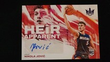 Nikola Jovic 2022 Panini Court Kings Heir Apparent Rookie Auto Violet /49 Heat