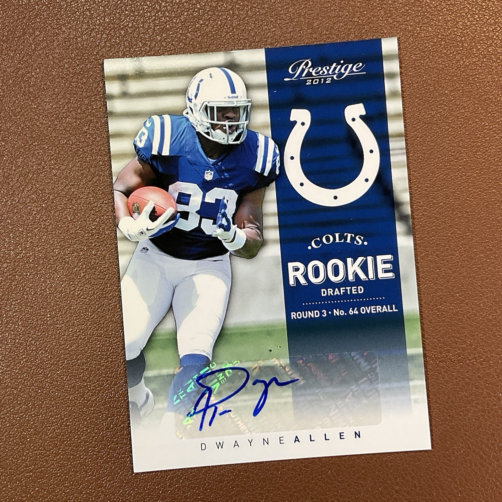 Dwayne Allen #263, 2012 Playoff Prestige Rookie Autograph Signatures #'d  /899