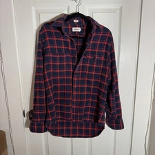 Taylor Stitch Flannel Shirt Mens 40 Medium Plaid Long Sleeve Button Up