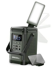 240W Portable Power Station 153.6WH Solar Generator, LiFePO4 Battery green