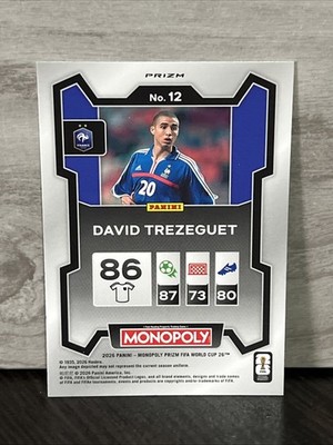 ワールドカップ David Trezeguet 2026 Panini Prizm Monopoly World Cup #12 Blue Wave