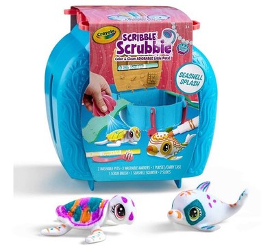 Crayola Scribble Scrubbie Haustiere Muschel Splash Spielset Bastelset für Kinder