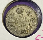 1921 Canada 10 Cent - Silver Ten Cent Coin - VF 20 - George V