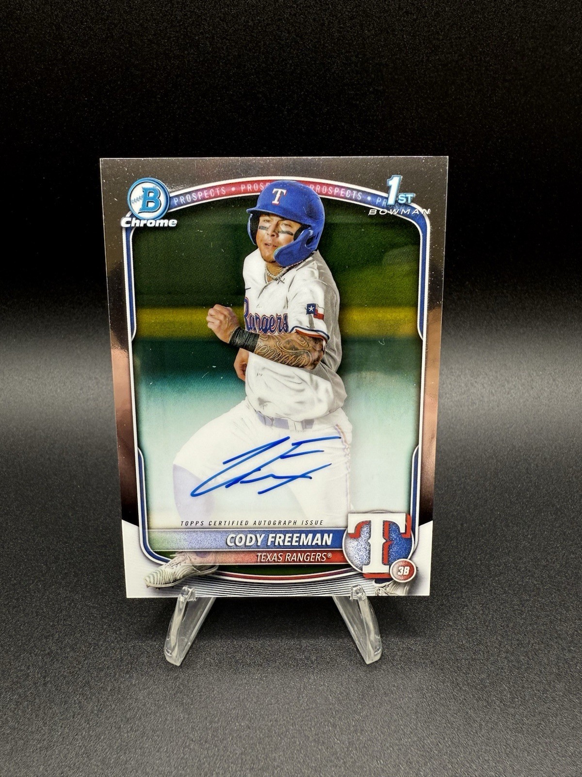 2025 Bowman Cody Freeman Chrome Auto 1st Prospect #CPA-CFR Rangers