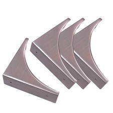 4 PCS Metal Table Corner Guards Protector Silver Decorative Brackets Wood Desk