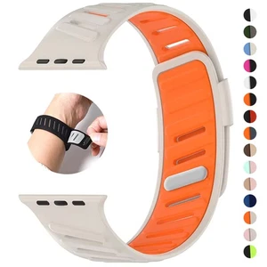 Bracelet de sport en silicone pour Apple Watch Ultra SE 11 10 9 8 7 6 5 4 3 Bracelet en caoutchouc