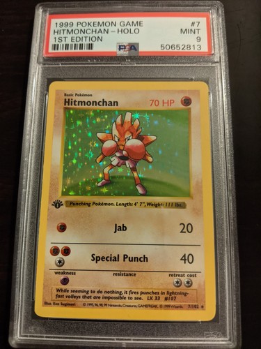 Hitmonchan (1st Edition) graded PSA 9 for sale on eBay