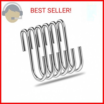 ESFUN 24 Pack 3 inch Heavy Duty S Hooks Pan Pot Holder Rack Hooks Hanging Hanger