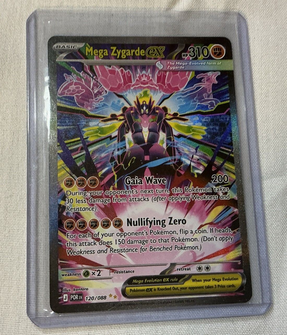 Mega Zygarde ex 120/088 Me03: Perfect Order Holo Fresh Pull English