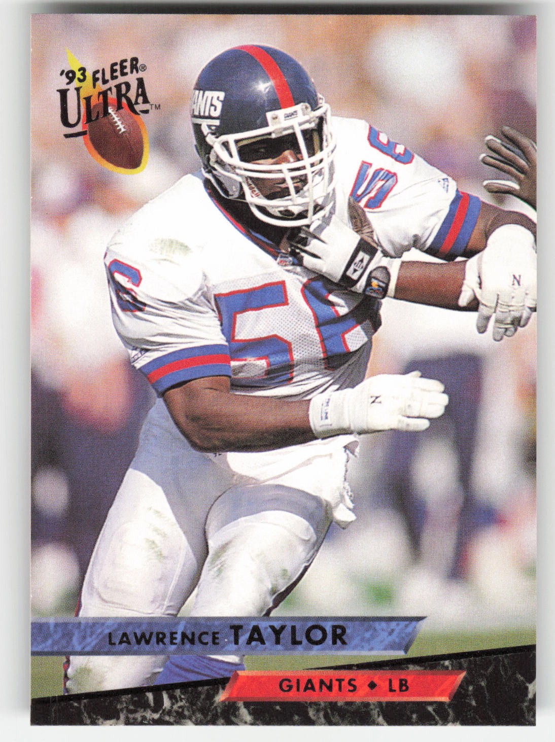 Lawrence Taylor, 1993 Ultra, #332, New York Giants,