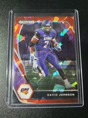 David Johnson - Prizm Draft Picks 2021 - Arizona Cardinals - Red Cracked Ice