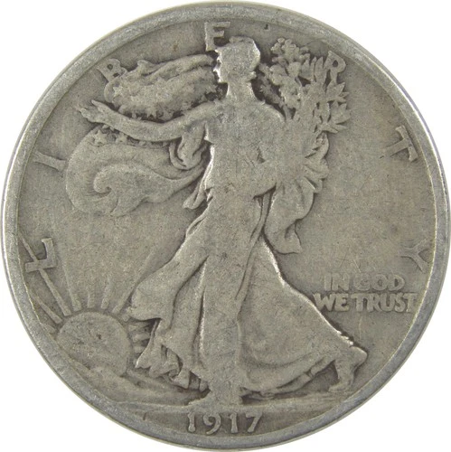 1917 Liberty Walking Silver Half Dollar VG Very Good SKU:I24163