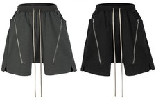 Drkshdw High Street Men Casual Split Zipper Loose Hanging Crotch Shorts