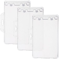 3 Pcs Trading Card Sleeves Cards Storage Name Badge Holders Credit Protectors