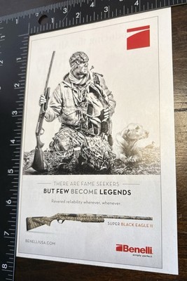 Benelli Super Black Eagle II Shotgun Magazine Print Ad Duck Hunting Gun Ad#6418