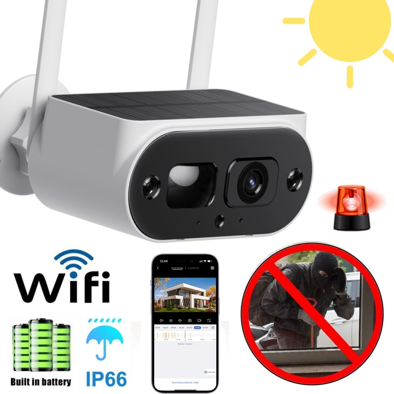 Wireless Outdoor, 2k Home Security Camera System