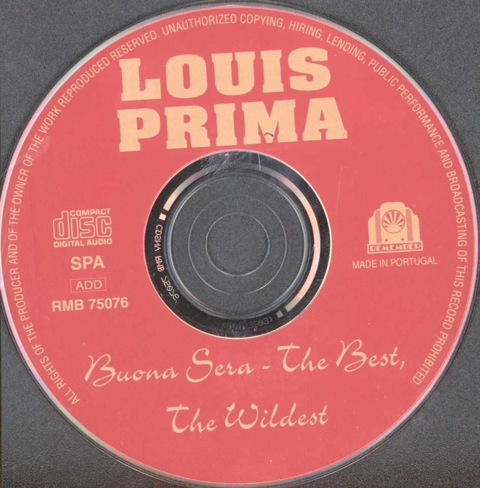 Louis Prima Buona Sera - the Best, the Wildest CD Europe Remember 1999 RMB75076 - Image 3 of 3