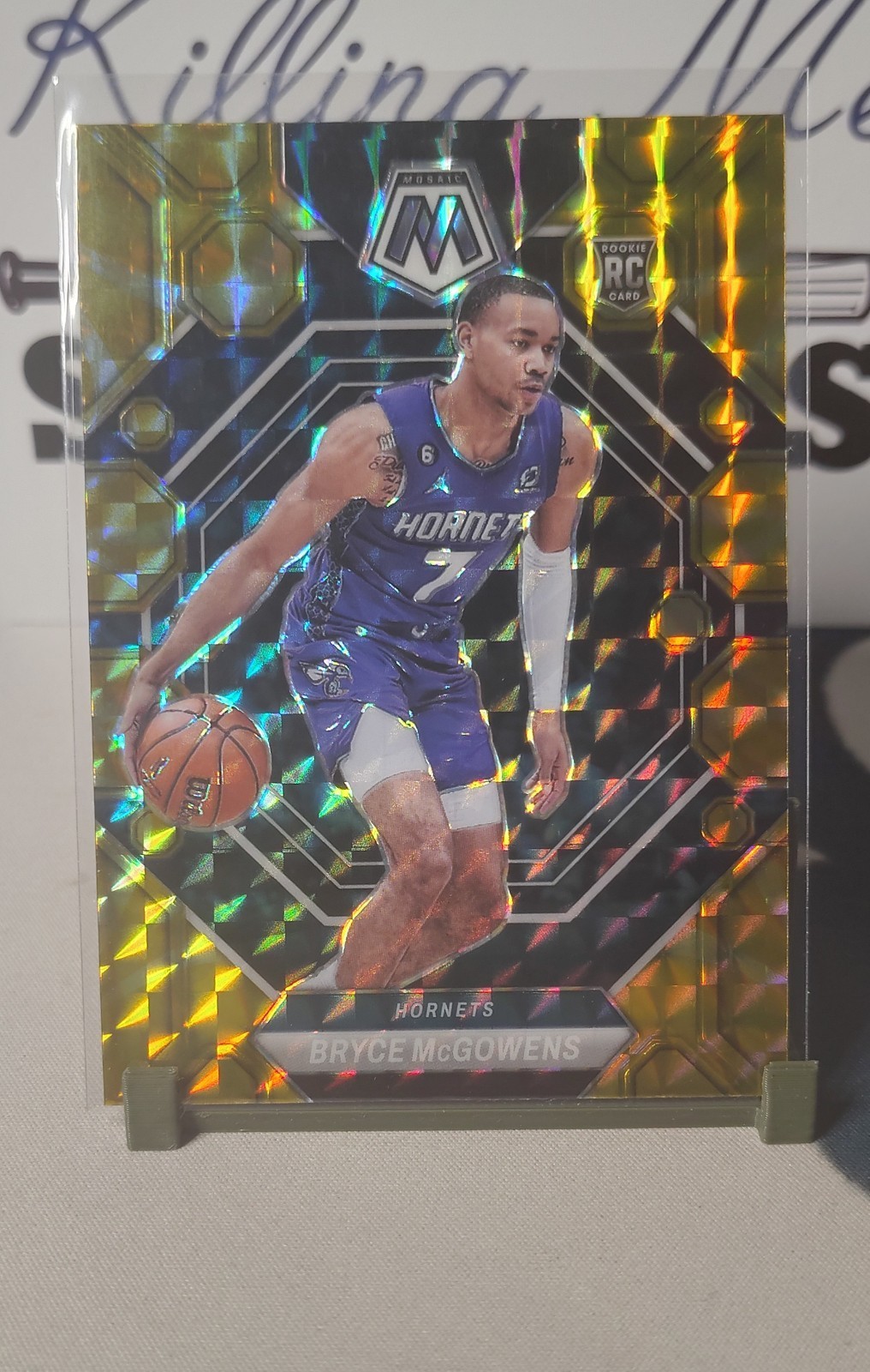 2022-23 Panini Mosaic - Rookies Bryce McGowens #242 Reactive Yellow Mosaic Prizm