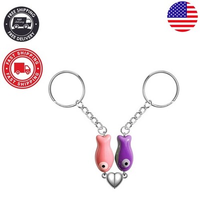 Magnetic Heart Ceramic Fish Keychains - Sentimental Gifts for Friends and Lovers