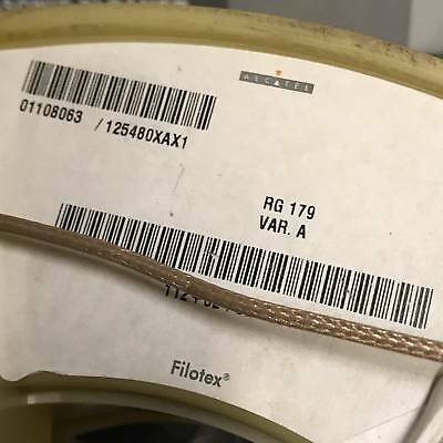 RG-179 RG179 75Ohm Teflon Coaxial Cable Nexans/Filotex *5meters* - Afbeelding 1 van 1