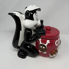 Vintage 1998 Warner Bros. Studio 12" Pepe Le Pew Red Looney Tunes Cookie Jar