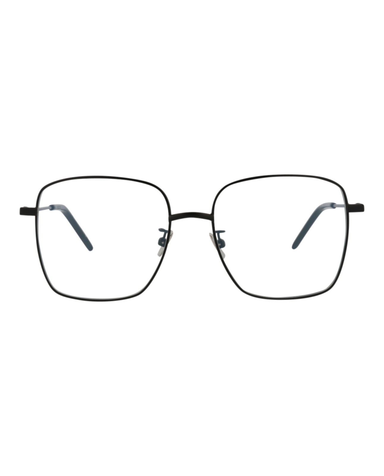 Saint Laurent donna quadrato rettangolo nero nero trasparente fashion designer