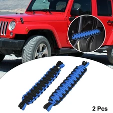 2 Pcs Nylon Door Limiting Check Strap for Wrangler TJ JL 1987-2021 Black Blue