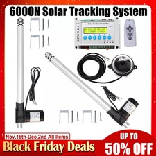 LCD Solar Panel Tracking Tracker Dual Axis Kits W/ 6000N 18" Linear Actuator IG