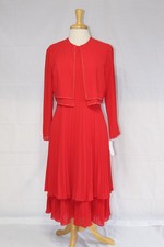 Mother Of The Bride Dress W/Jacket - Dollar Fashion 1550 Size XL in Red NWTags
