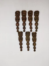 7Antique French Ormolu Brass Plated Furniture Pediment/Mount Hardware Decoration