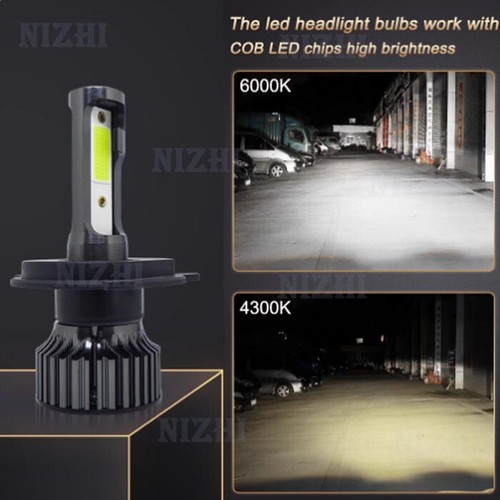 Couple Led Car Lamps Headlight Bulbs H4 110W 24000 LM 6000K White Xenon - Picture 12 of 12