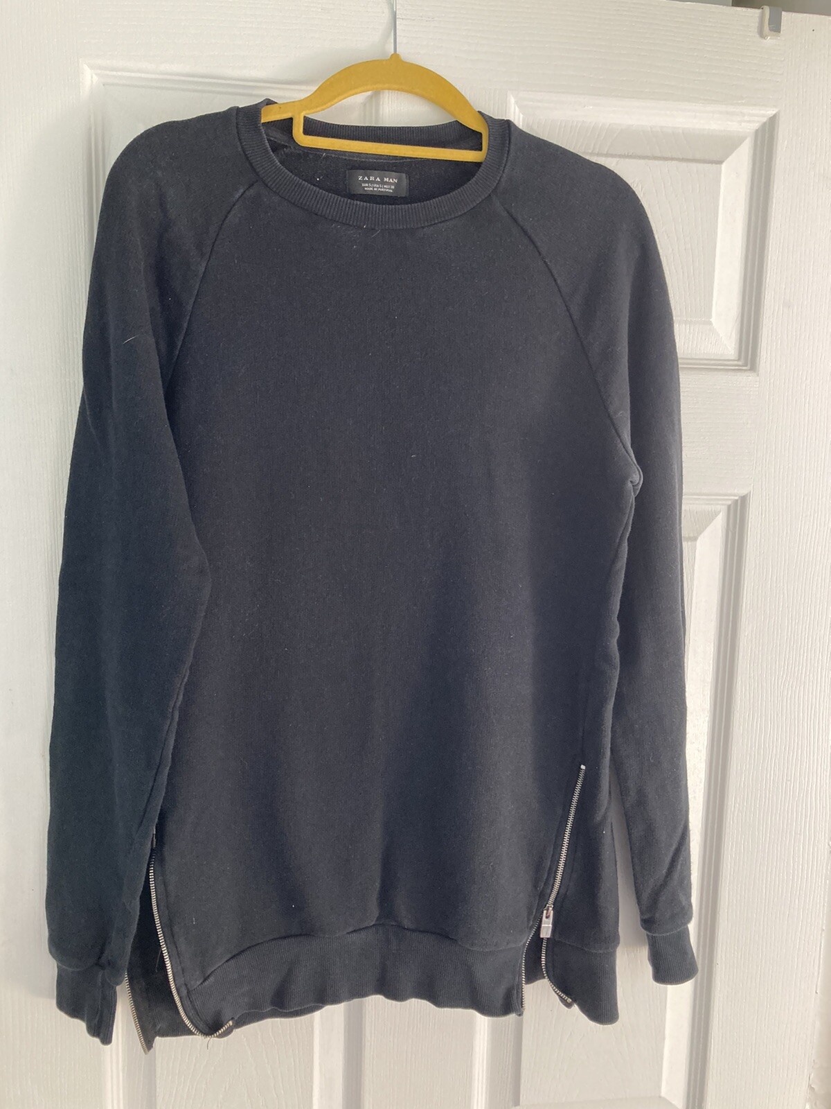 ZARA black long sleeve jumper men size 