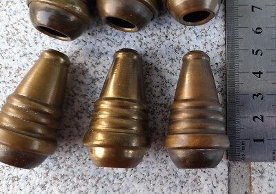 3 Glands/embouts Laiton Pour Cordon De Rideaux, Anciens, Dorés N°122