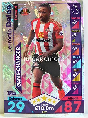 Match Attax 2016/17 Premier League - #387 Jermain Defoe - Game-Changer